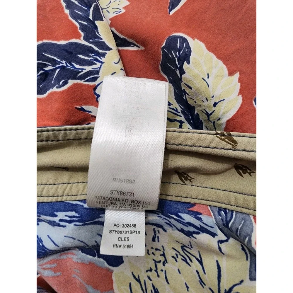 Patagonia Men's Board Short Size 36 In Floral Print Swim trunks Quick dry Hawaii